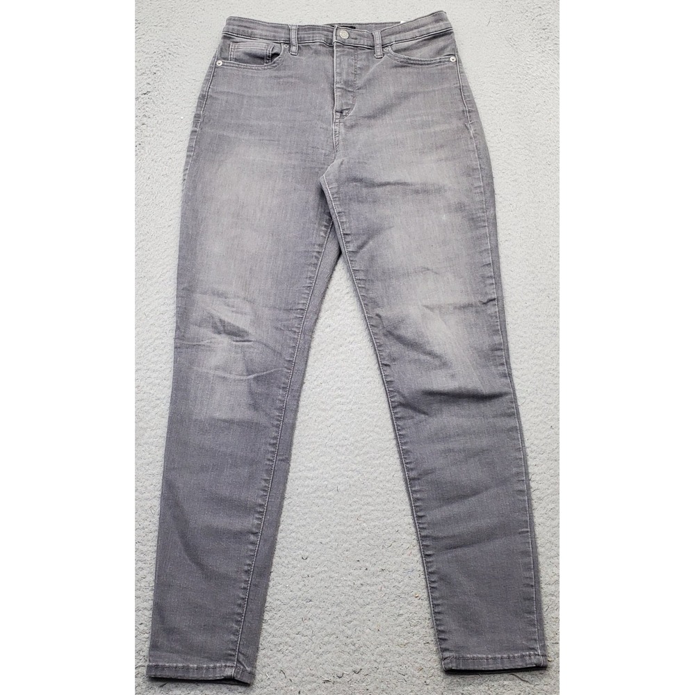 Banana Republic Skinny Jeans Womens‎ 28/6 Gray Denim Faded High Rise 5-Pocket